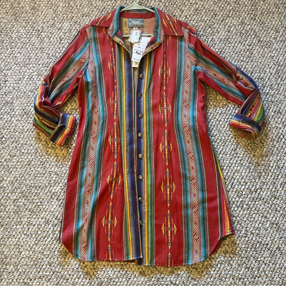 NWT Silverado Aztec Button Dress